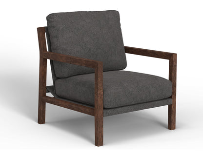 Wooden Frame, Armchair - Iron Gray