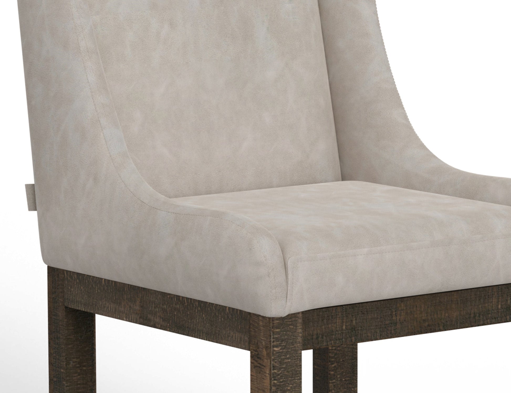 Wooden Frame & Base, 30" Upholstered Barstool - Ivory
