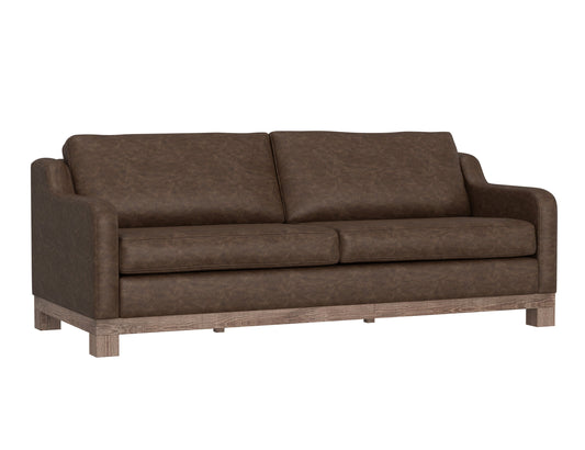 Wooden Frame & Base, Sofa - Chocolate Brown