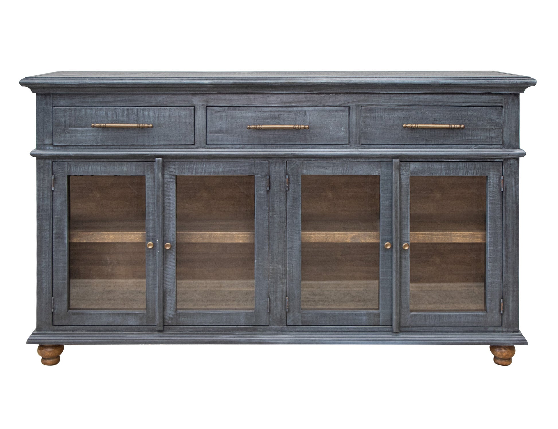 3 Drawer 4 Door Console - Vintage Blue