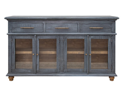 3 Drawer 4 Door Console - Vintage Blue