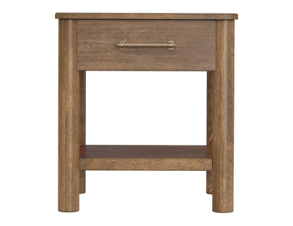 1 Drawer End Table - Towny Brown