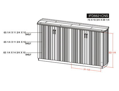 4 Door Console - Mezquite Brown