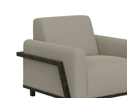 Wooden Frame & Base, Loveseat - Almond Gray