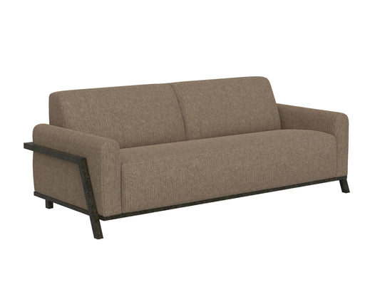 Wooden Frame & Base, Sofa - Brown Camel