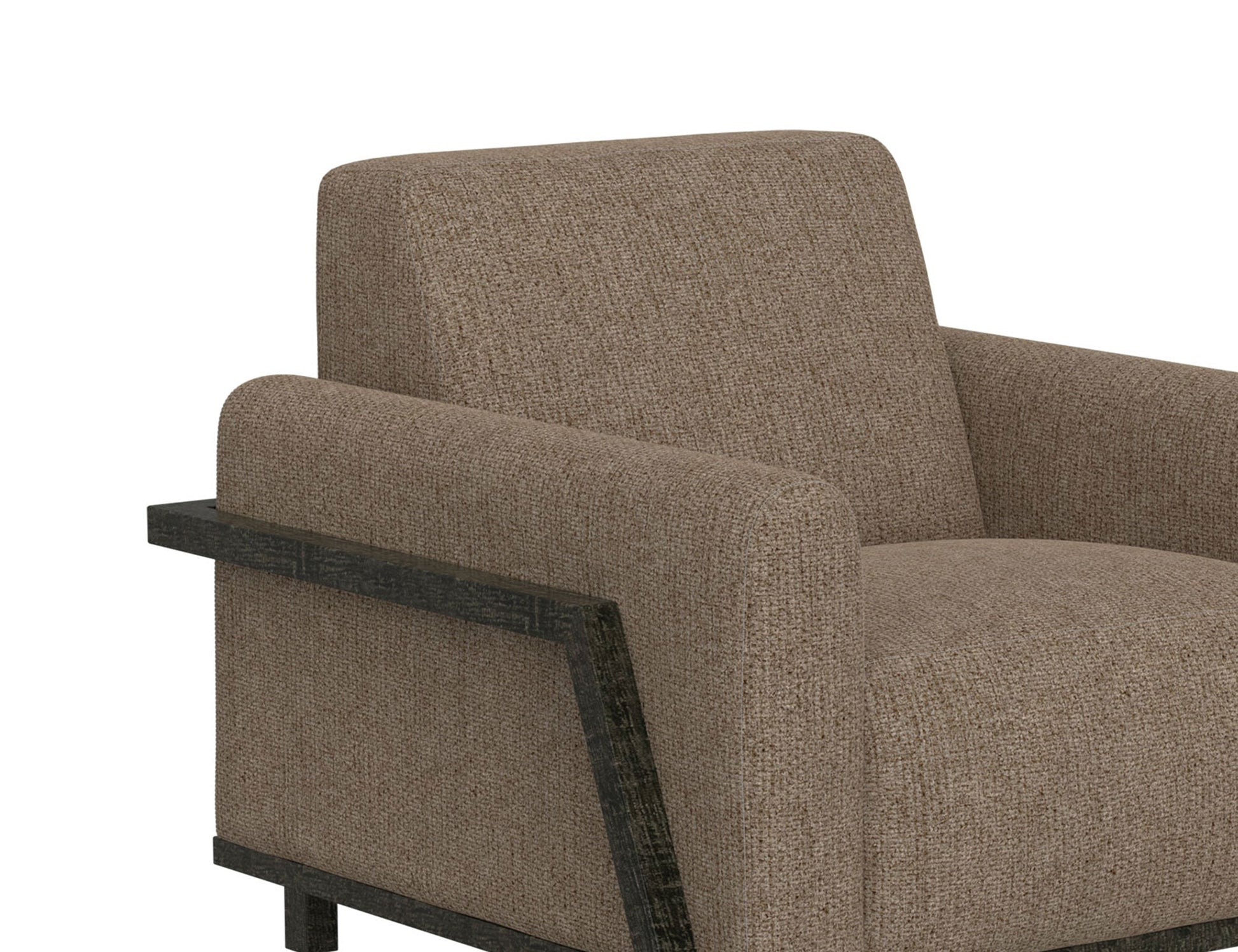 Wooden Frame & Base, Loveseat - Brown Camel