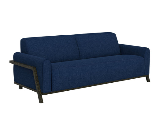 Wooden Frame & Base, Sofa - Midnight Blue