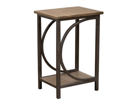 Metal Frame Chairside Table - Peanut