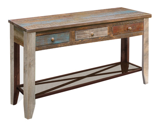 3 Drawer Sofa Table - Multicolor
