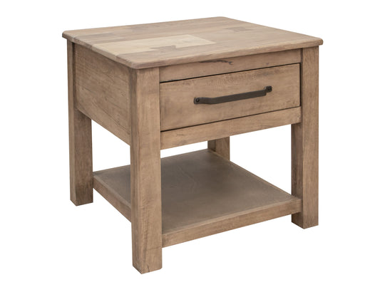 1 Drawer End Table - Brown Cappuccino