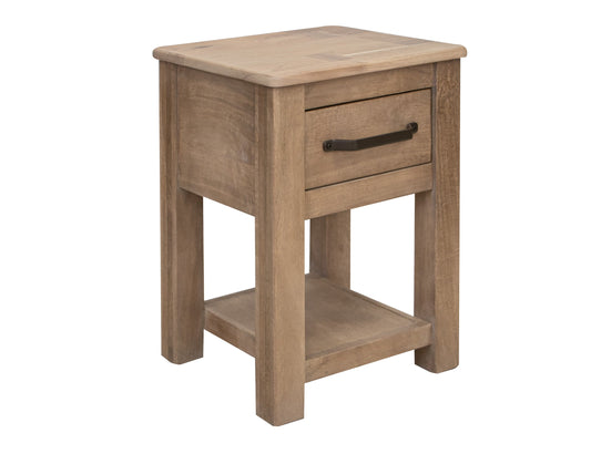 1 Drawer Chairside Table - Brown cappuccino