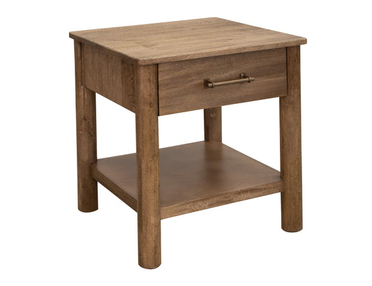 1 Drawer End Table - Towny Brown