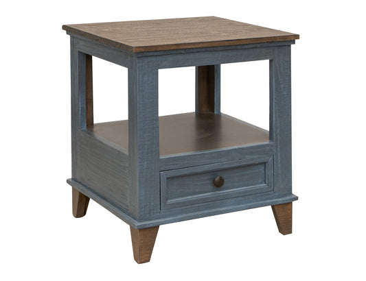 1 Drawer End Table - Deep Blue