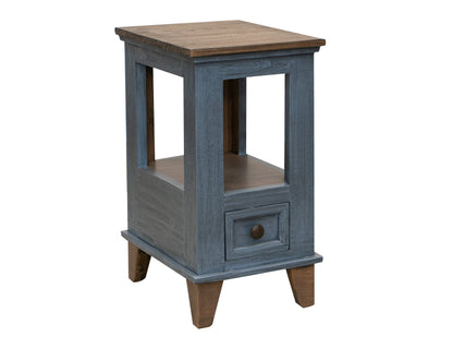 1 Drawer Chairside Table - Deep Blue