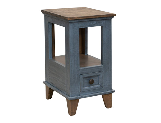 1 Drawer Chairside Table - Deep Blue