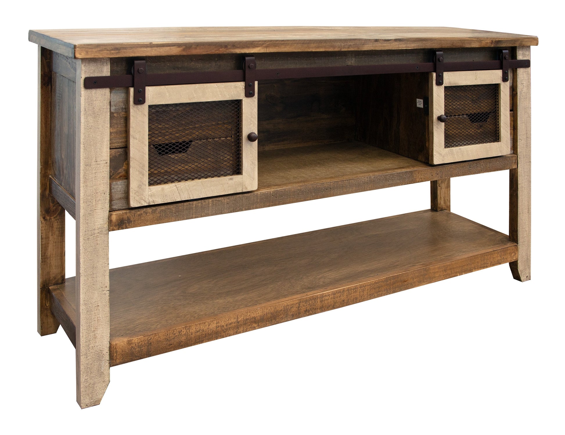 4 Drawer 2 Doors Sofa Table - Multicolor