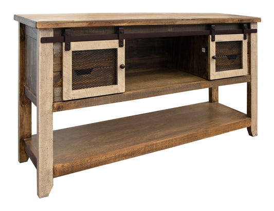 4 Drawer 2 Doors Sofa Table - Multicolor
