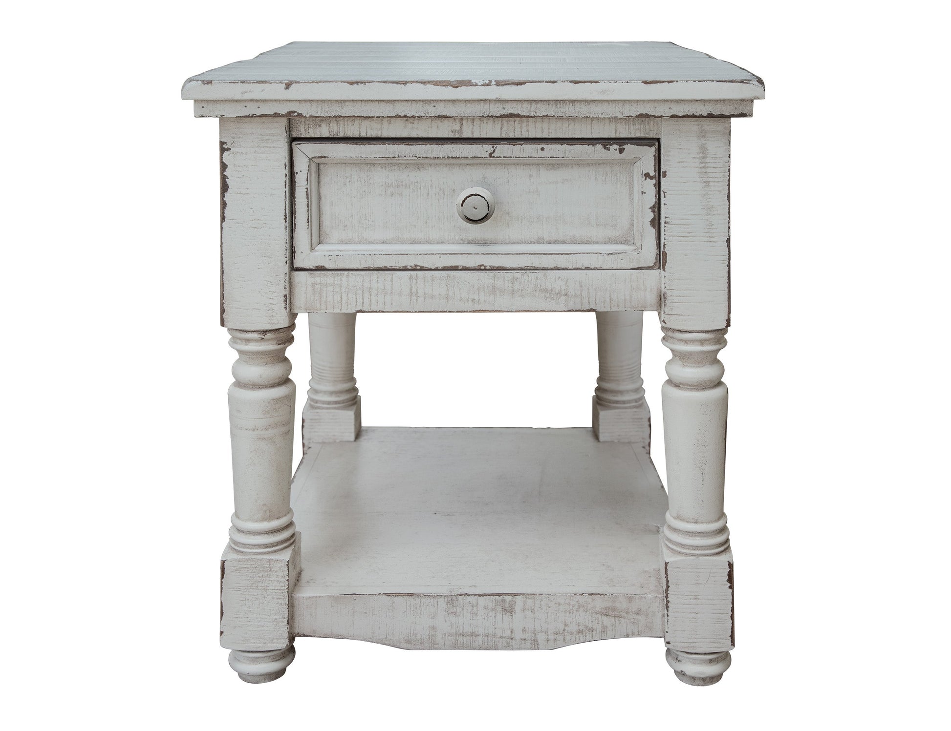 1 Drawer End Table - Antique White