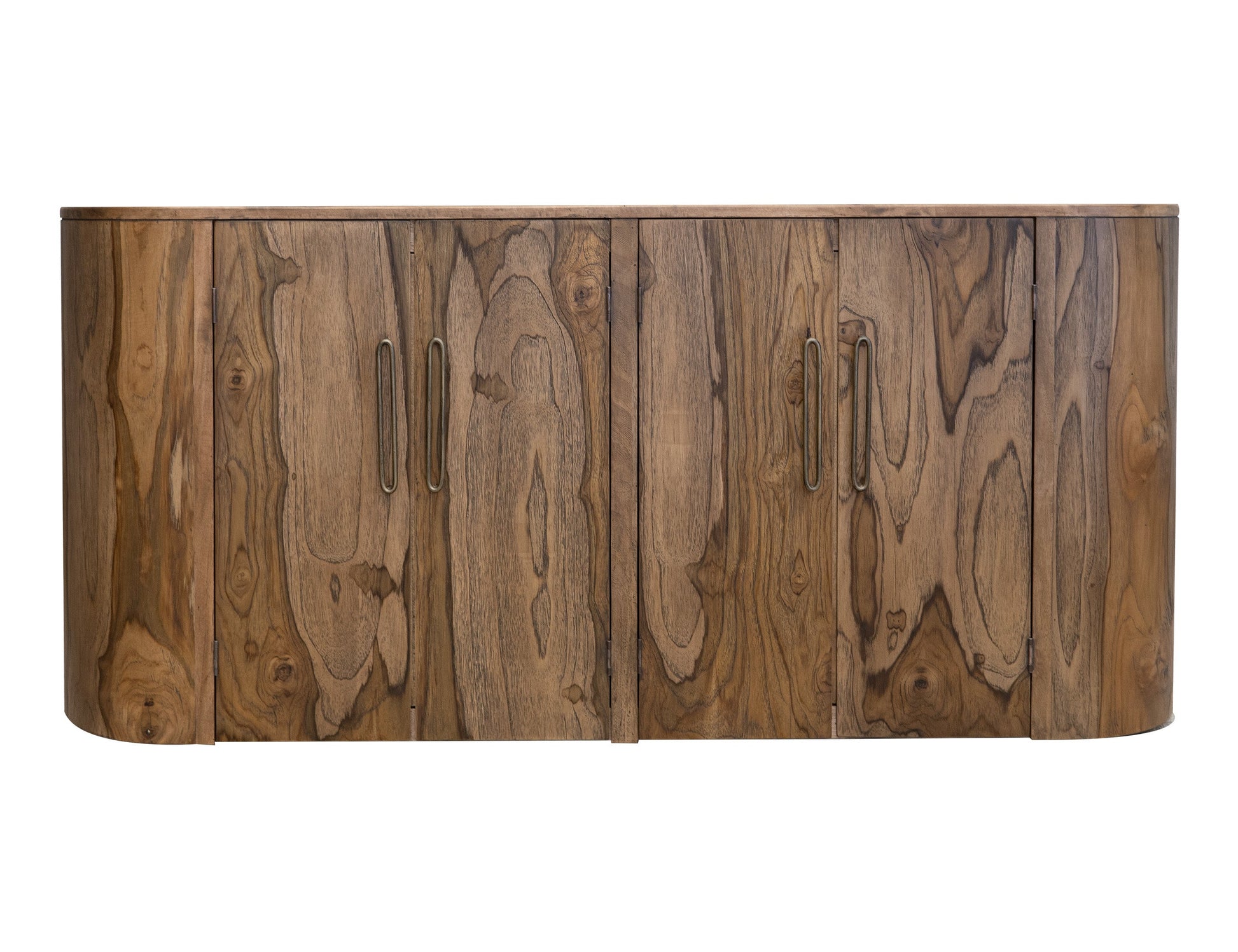 4 Doors Console - Almond And Barrel Brown