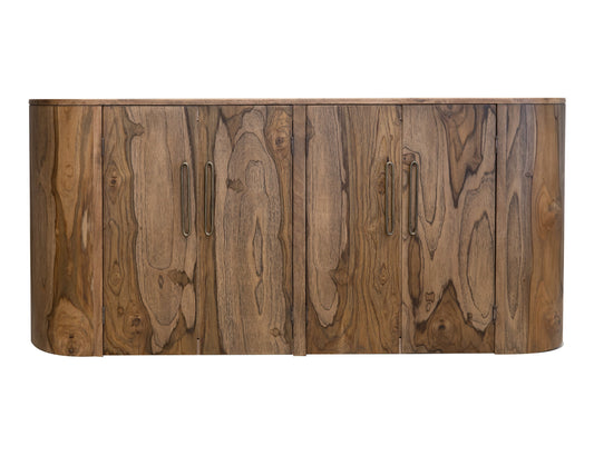 4 Doors Console - Almond And Barrel Brown