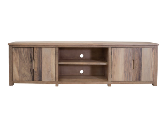 4 Door 93" TV Stand - Brown Cappuccino