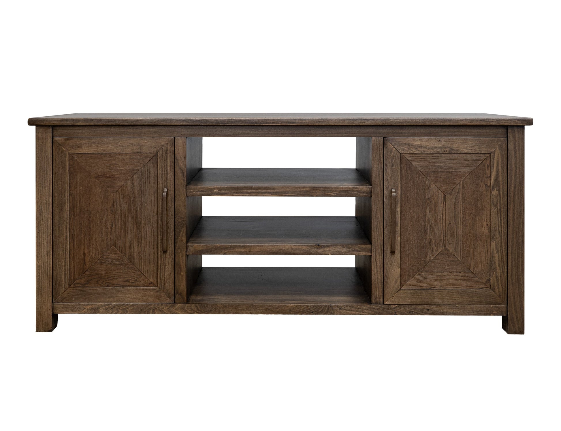 2 Doors TV Stand - Walnut Brown