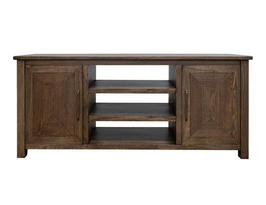 2 Doors TV Stand - Walnut Brown