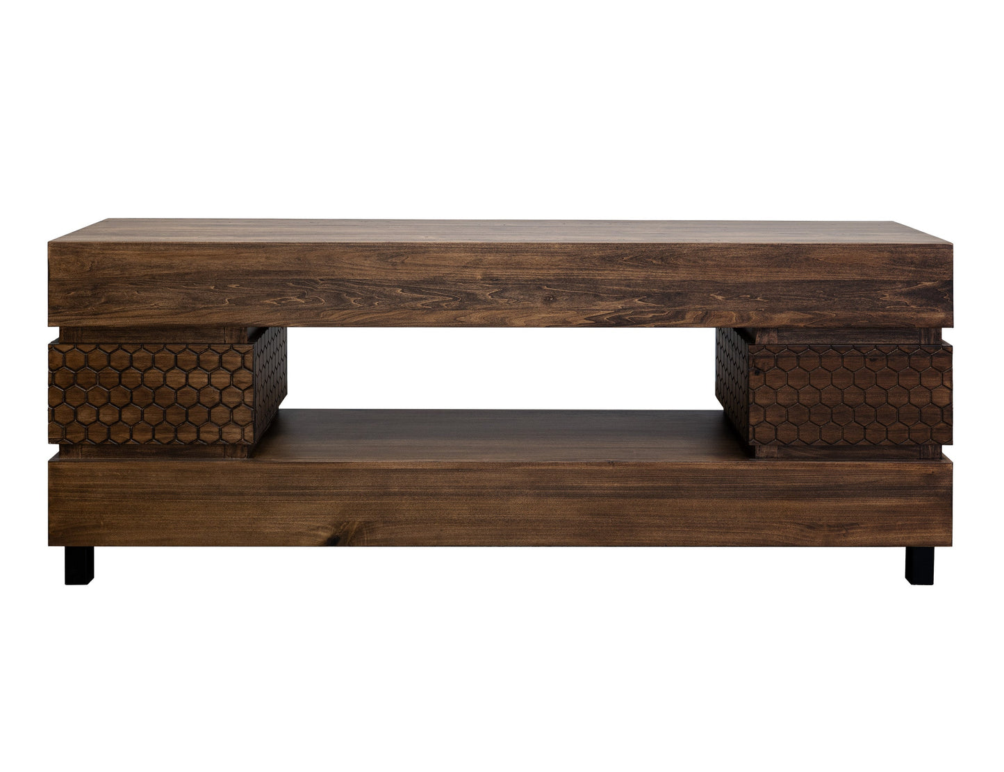 2 Drawers TV Stand - Barrel Brown