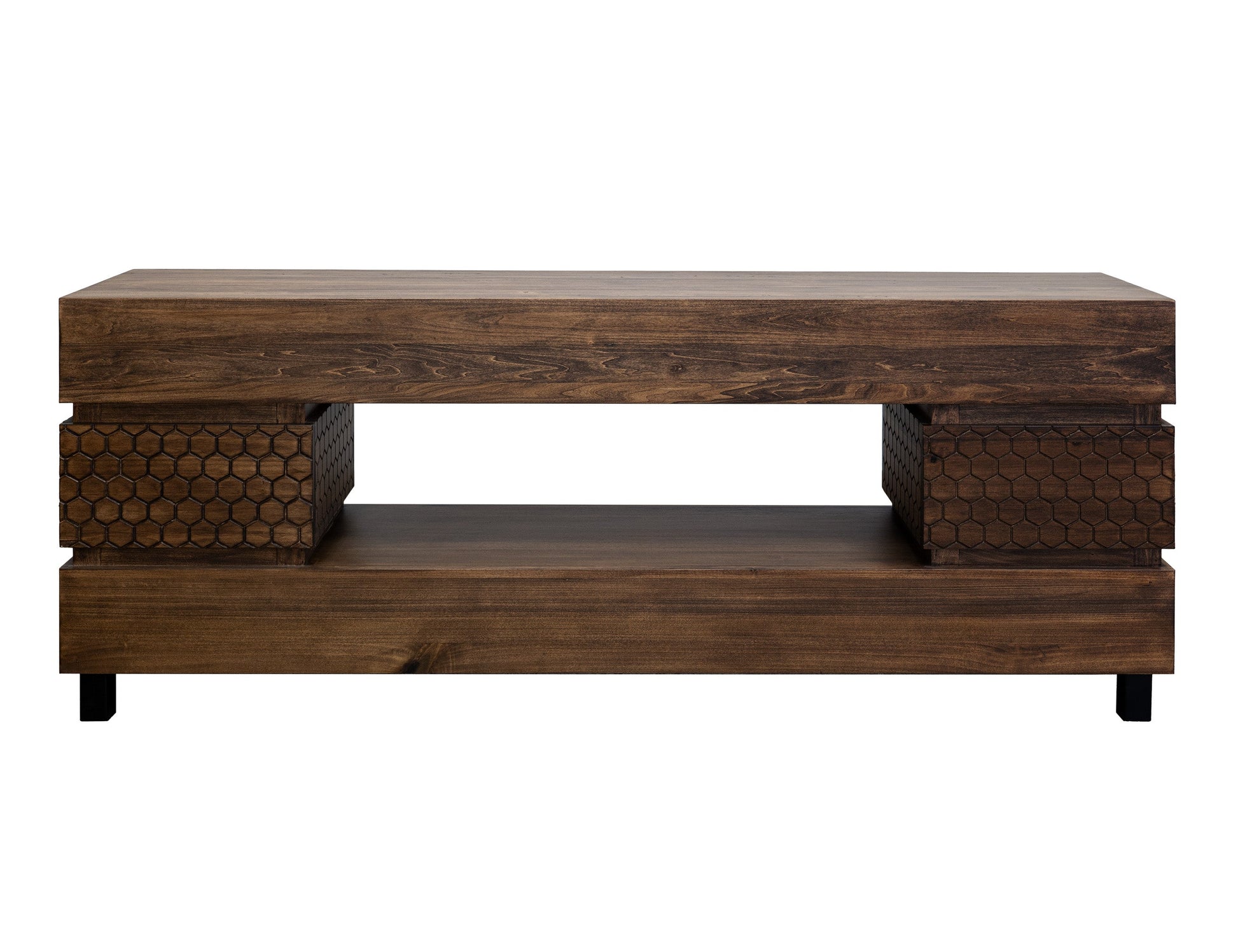 2 Drawers TV Stand - Barrel Brown
