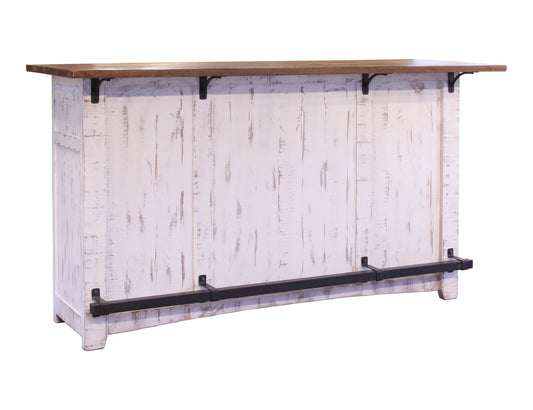 2 Drawer 2 Door Bar - Antiqued White