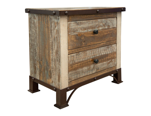 2 Drawer Nightstand - Multicolor