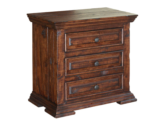 3 Drawer Nightstand - Rich Chocolate