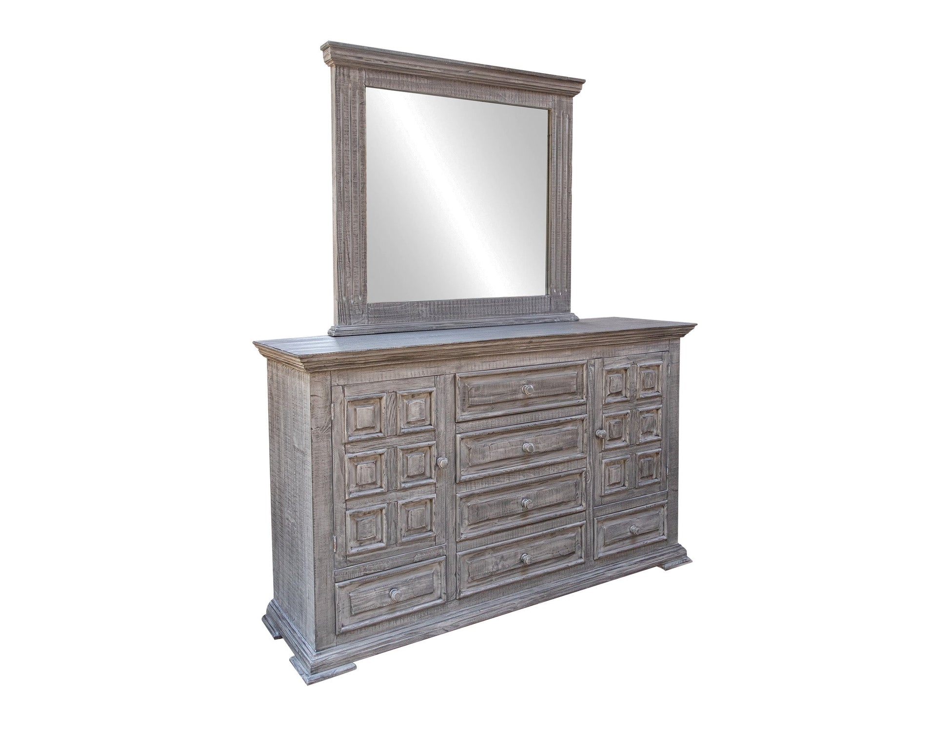 Mirror - Distressed Gray