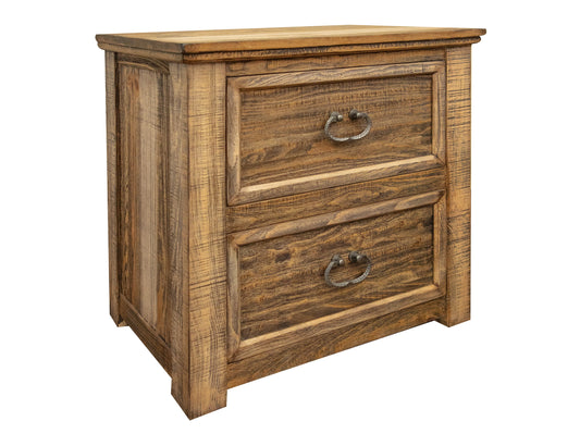 2 Drawer Nightstand - Two Tone Light Brown