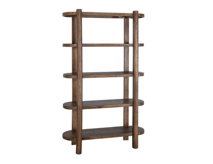 4 Shelves, Bookcase - Almond And Barrel Brown