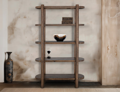 4 Shelves, Bookcase - Almond And Barrel Brown