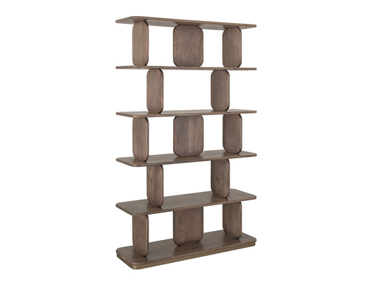 5 Shelves, Bookcase - Mezquite Brown