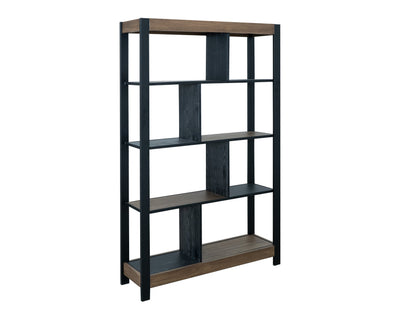 8 Shelves, Bookcase - Satin Black and Brown