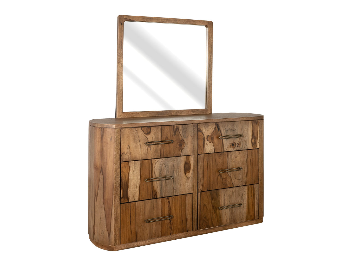 Mirror - Almond And Barrel Brown