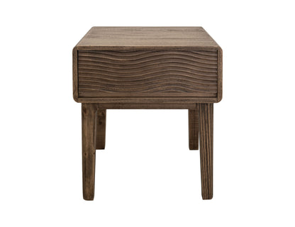 1 Drawer, End Table - Natural Brown