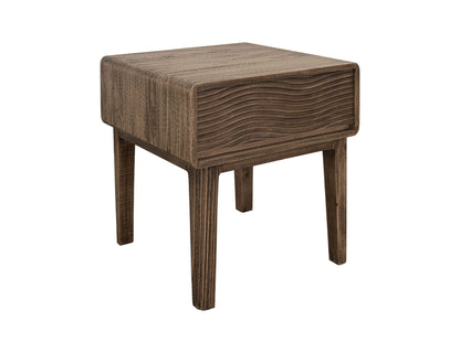 1 Drawer, End Table - Natural Brown