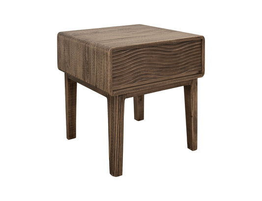 1 Drawer, End Table - Natural Brown