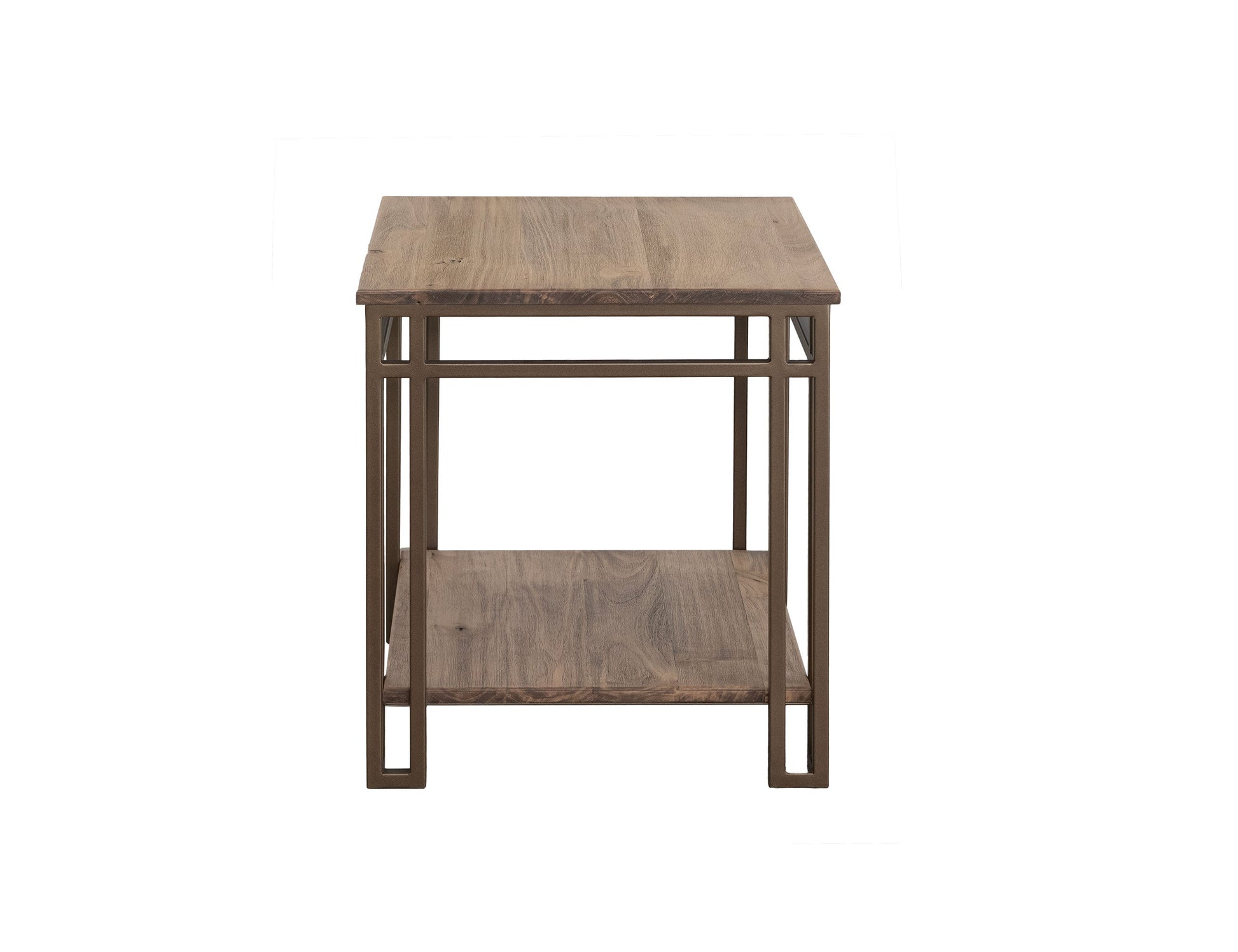 Iron base, End Table - Camel