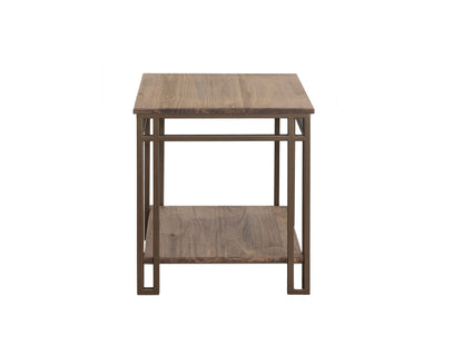 Iron base, End Table - Camel