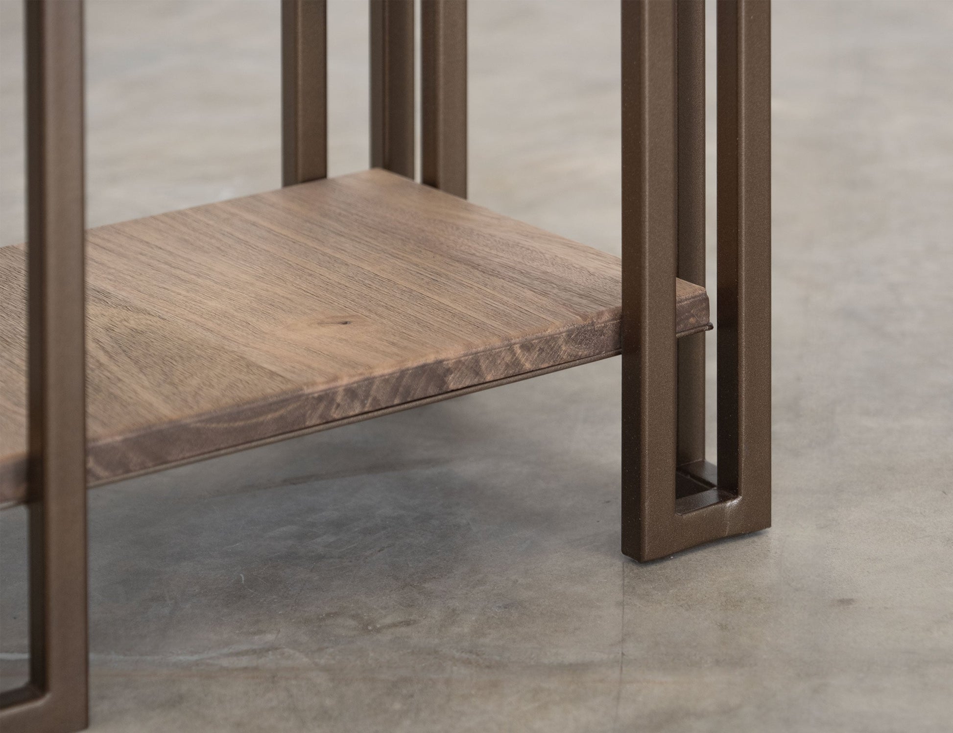 Iron base, Chairside Table - Camel