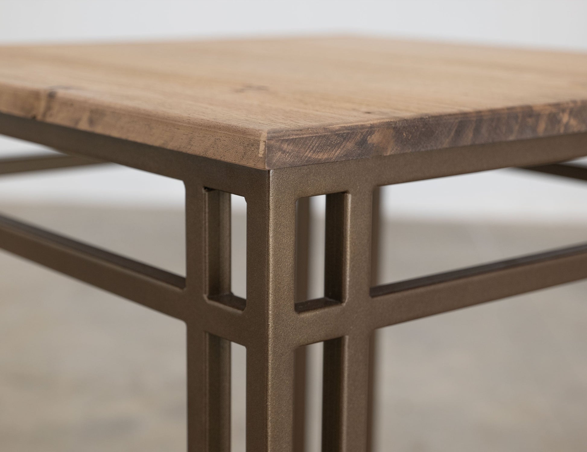 Iron base, Chairside Table - Camel