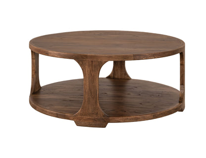 1 Shelf Cocktail Table - Almond And Barrel Brown