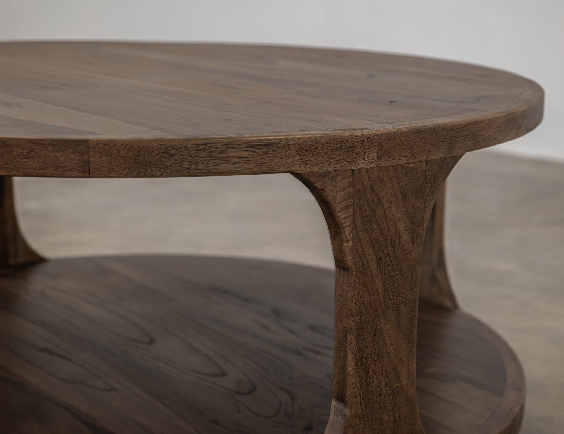 1 Shelf, End Table - Almond And Barrel Brown