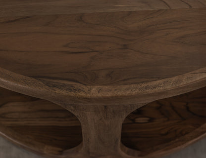 1 Shelf, End Table - Almond And Barrel Brown