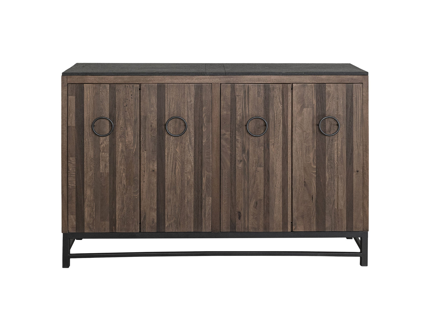 4 Door Console - Walnut Brown